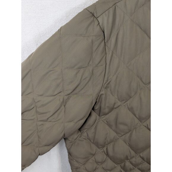 Eddie Bauer Quilted Goose Down Jacket Snap Button Brown Women's Size XL - Picture 5 of 16